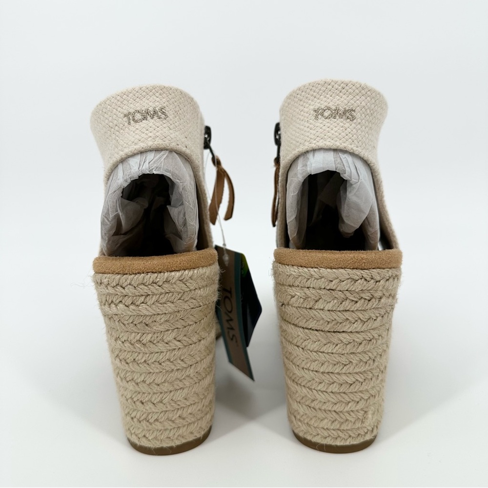Tom’s Majorca Rope Platform Sandal Natural Basket Weave - Picture 9 of 13